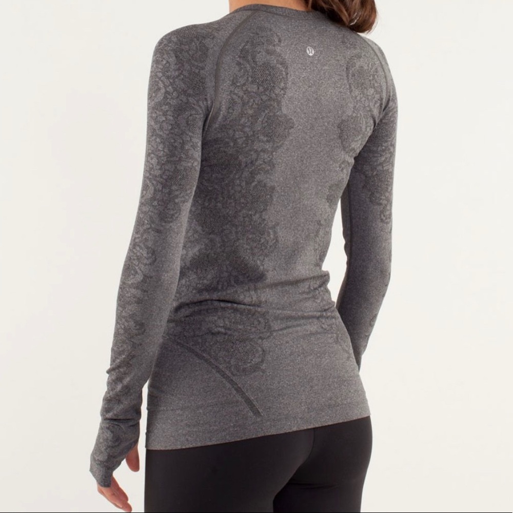 Lululemon grey lace long sleeve